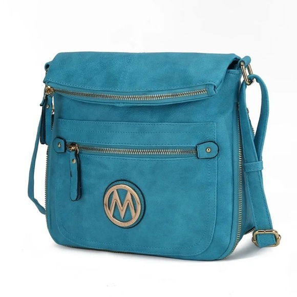 NWT MKF Collection Luciana Women’s Crossbody Bag by Mia K – Turquoise - Picture 1 of 5